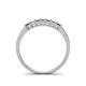 4 - Erica 2.50 mm Princess Cut Smoky Quartz and Diamond 7 Stone Wedding Band 
