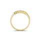 4 - Erica 2.00 mm Princess Cut Yellow Sapphire and Diamond 7 Stone Wedding Band 