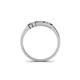 4 - Erica 2.00 mm Princess Cut Smoky Quartz and Diamond 7 Stone Wedding Band 
