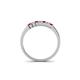 4 - Erica 2.00 mm Princess Cut Ruby and Diamond 7 Stone Wedding Band 