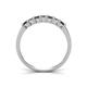 4 - Erica 3.00 mm Princess Cut Smoky Quartz and Diamond 7 Stone Wedding Band 