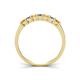 4 - Erica 3.00 mm Princess Cut Citrine and Diamond 7 Stone Wedding Band 
