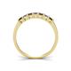 4 - Erica 3.00 mm Princess Cut Smoky Quartz and Diamond 7 Stone Wedding Band 