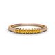 1 - Erica 2.00 mm Princess Cut Citrine 7 Stone Wedding Band 