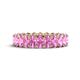 1 - Amelia 5x3 mm Oval Shape Pink Sapphire Side Gallery Work Eternity Band 