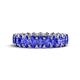 1 - Amelia 5x3 mm Oval Shape Tanzanite Side Gallery Work Eternity Band 