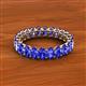 3 - Amelia 5x3 mm Oval Shape Tanzanite Side Gallery Work Eternity Band 