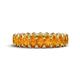 1 - Amelia 5x3 mm Oval Shape Citrine Side Gallery Work Eternity Band 