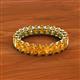 3 - Amelia 5x3 mm Oval Shape Citrine Side Gallery Work Eternity Band 