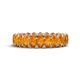 1 - Amelia 5x3 mm Oval Shape Citrine Side Gallery Work Eternity Band 