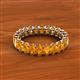 3 - Amelia 5x3 mm Oval Shape Citrine Side Gallery Work Eternity Band 
