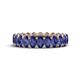 1 - Amelia 5x3 mm Oval Shape Iolite Side Gallery Work Eternity Band 