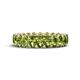 1 - Amelia 5x3 mm Oval Shape Peridot Side Gallery Work Eternity Band 