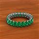 3 - Amelia 5x3 mm Oval Shape Emerald Side Gallery Work Eternity Band 
