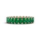 1 - Amelia 5x3 mm Oval Shape Emerald Side Gallery Work Eternity Band 
