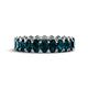 1 - Amelia 5x3 mm Oval Shape London Blue Topaz Side Gallery Work Eternity Band 