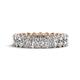 1 - Amelia 5x3 mm Oval Shape Lab Grown Diamond Side Gallery Work Eternity Band 