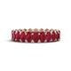1 - Amelia 5x3 mm Oval Shape Ruby Side Gallery Work Eternity Band 