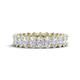 1 - Amelia 5x3 mm Oval Shape White Sapphire Side Gallery Work Eternity Band 