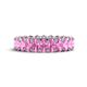 1 - Amelia 5x3 mm Oval Shape Pink Sapphire Side Gallery Work Eternity Band 