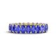 1 - Amelia 5x3 mm Oval Shape Tanzanite Side Gallery Work Eternity Band 