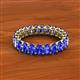 3 - Amelia 5x3 mm Oval Shape Tanzanite Side Gallery Work Eternity Band 