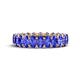 1 - Amelia 5x3 mm Oval Shape Tanzanite Side Gallery Work Eternity Band 