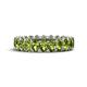 1 - Amelia 5x3 mm Oval Shape Peridot Side Gallery Work Eternity Band 
