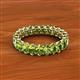 3 - Amelia 5x3 mm Oval Shape Peridot Side Gallery Work Eternity Band 