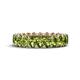 1 - Amelia 5x3 mm Oval Shape Peridot Side Gallery Work Eternity Band 