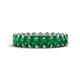 1 - Amelia 5x3 mm Oval Shape Emerald Side Gallery Work Eternity Band 