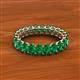 3 - Amelia 5x3 mm Oval Shape Emerald Side Gallery Work Eternity Band 