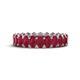 1 - Amelia 5x3 mm Oval Shape Ruby Side Gallery Work Eternity Band 