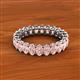 3 - Amelia 5x3 mm Oval Shape Morganite Side Gallery Work Eternity Band 