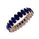 4 - Amelia 5x3 mm Oval Shape Blue Sapphire Side Gallery Work Eternity Band 