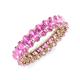 4 - Amelia 5x3 mm Oval Shape Pink Sapphire Side Gallery Work Eternity Band 