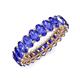 4 - Amelia 5x3 mm Oval Shape Tanzanite Side Gallery Work Eternity Band 