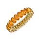 4 - Amelia 5x3 mm Oval Shape Citrine Side Gallery Work Eternity Band 