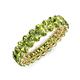 4 - Amelia 5x3 mm Oval Shape Peridot Side Gallery Work Eternity Band 