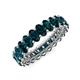 4 - Amelia 5x3 mm Oval Shape London Blue Topaz Side Gallery Work Eternity Band 