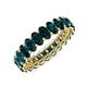 4 - Amelia 5x3 mm Oval Shape London Blue Topaz Side Gallery Work Eternity Band 