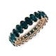 4 - Amelia 5x3 mm Oval Shape London Blue Topaz Side Gallery Work Eternity Band 