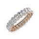 4 - Amelia 5x3 mm Oval Shape Diamond Side Gallery Work Eternity Band 