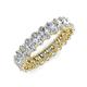4 - Amelia 5x3 mm Oval Shape Lab Grown Diamond Side Gallery Work Eternity Band 