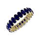4 - Amelia 5x3 mm Oval Shape Blue Sapphire Side Gallery Work Eternity Band 