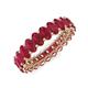 4 - Amelia 5x3 mm Oval Shape Ruby Side Gallery Work Eternity Band 