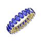 4 - Amelia 5x3 mm Oval Shape Tanzanite Side Gallery Work Eternity Band 