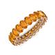 4 - Amelia 5x3 mm Oval Shape Citrine Side Gallery Work Eternity Band 