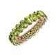 4 - Amelia 5x3 mm Oval Shape Peridot Side Gallery Work Eternity Band 