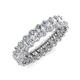 4 - Amelia 5x3 mm Oval Shape Lab Grown Diamond Side Gallery Work Eternity Band 